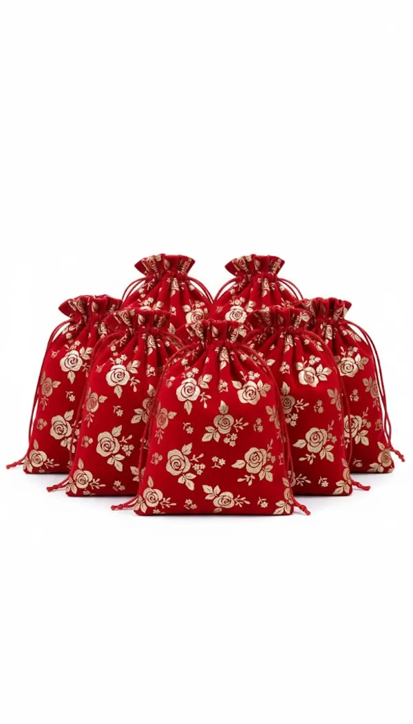 Pack_Of_10_Red_Rose_Printed_Velvet_Gift_Bag_with_Drawstring_Christaams_Goodies_Pouch_|_10X14_cms