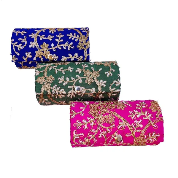 Pack_Of_3_Silk_Embroidered_Bangle_Organiser_For_Women_|Bange_Box_For_Return_Gift