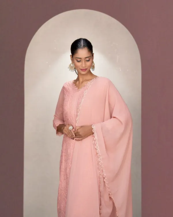 Baby_pink_Georgette_Chikankari_embroidery_3_pcs_suit_For_Women