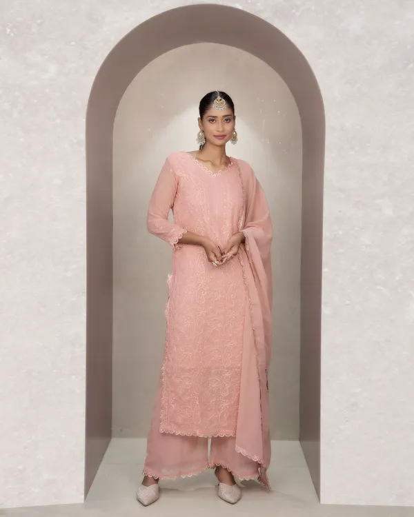 Baby_pink_Georgette_Chikankari_embroidery_3_pcs_suit_For_Women