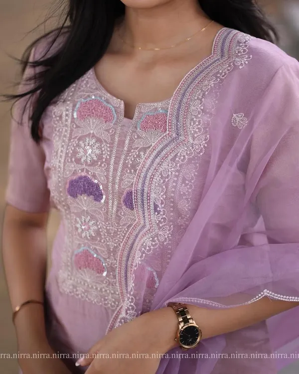 Pink_Chinon_Embroidery_work_kurti_Pant_For_Women