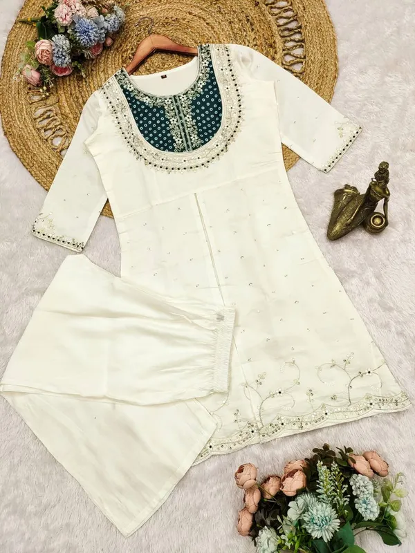 Green_Roman_Silk_Embroidered_Kurta_Palazzo_Set_For_Women