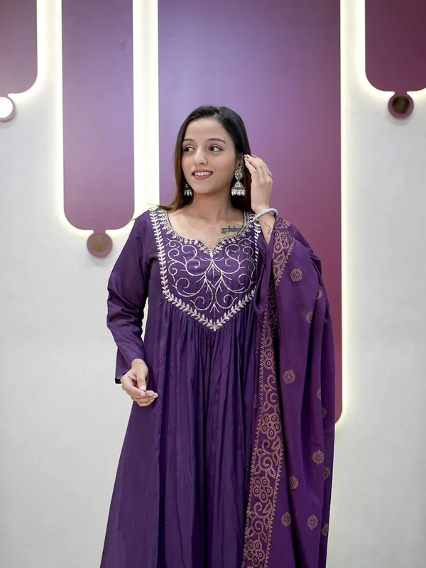 Purple_Chanderi_Suit_Set