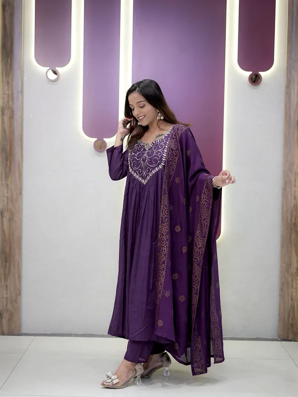 Purple_Chanderi_Suit_Set