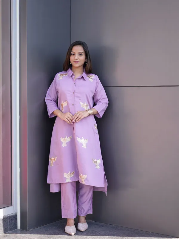 Purple_Roman_Silk_Kurti_Palazzo_set