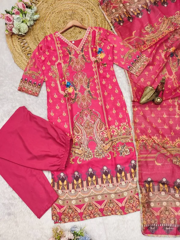 Red_Satin_Silk_Printed_Satin_Suit_Set_with_Heavy_Stone_&_Embroidery_Work_For_Women