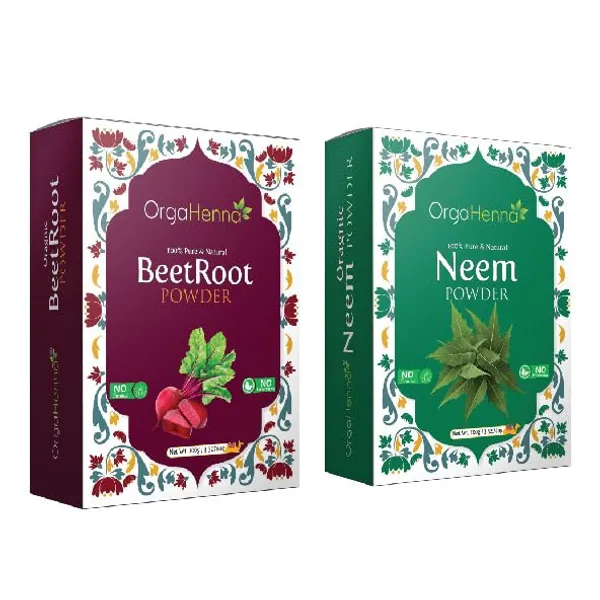 100%_Pure_&_Natural|_Combo_of_2_|Beetroot_and_Neem_Powder_(2X_100g)|_Skin_Care|Hydration|Brightening