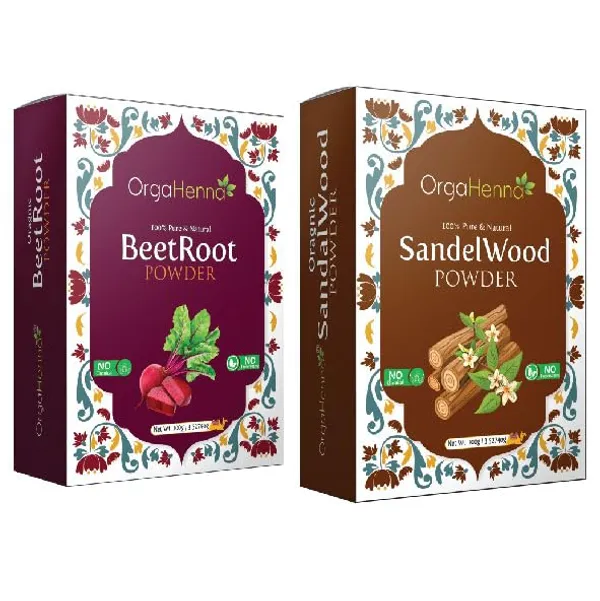 100%_Natural_&_Pure|Combo_of_2|_Beetroot_and_Sandalwood_Powder_(2x100g)|Skin_Hydration|Soothing_and_Calming_|100%_Organic