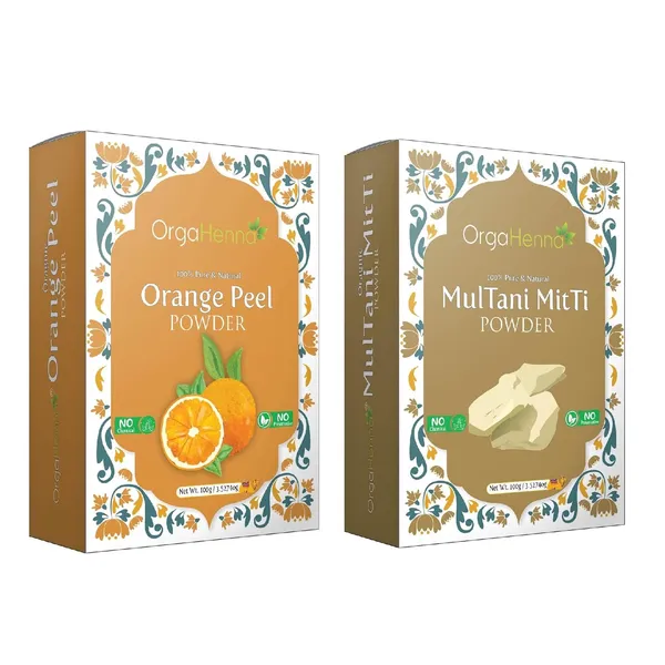 100%_Natural_&_Pure_|_Orange_Peel_and_Multani_Mitti_Powder_Combo_(2x100g)_|_Skin_Brightening_&_Hydration_|_Anti-Ageing_Herbal_Face_Pack_|_100%_Organic_Skincare
