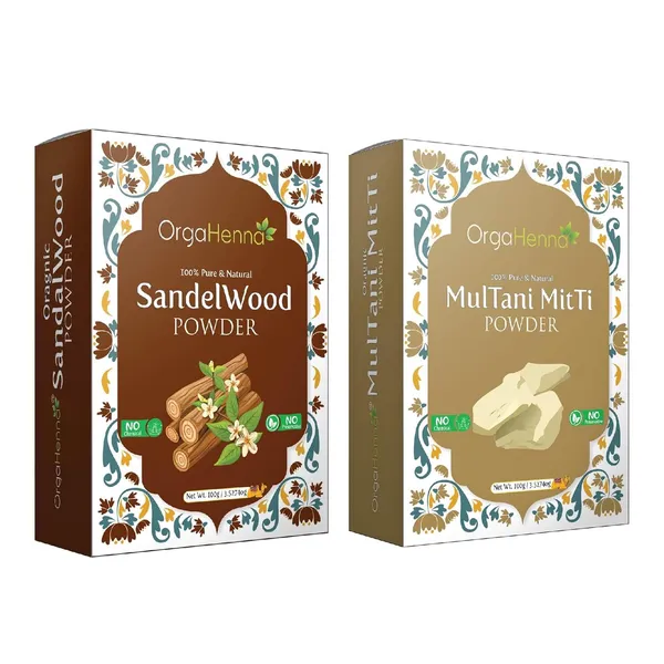 100%_Natural_&_Pure_|_Combo_of_2_|_Sandalwood_&_Multani_Mitti_Powder_(2x100g)_|_Skin_Hydration_|_Soothing_&_Calming_|_100%_Organic_Face_Pack