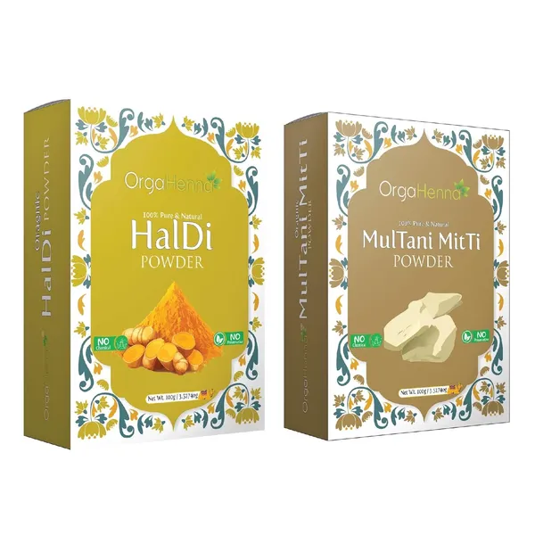 100%_Natural_&_Pure_|_Combo_of_2_|_Haldi_(Turmeric)_&_Multani_Mitti_Powder_(2_x_100g)_|_Glowing_Skin,_Soothing_&_Calming_|_Natural_Face_Pack_for_Healthy_Skin