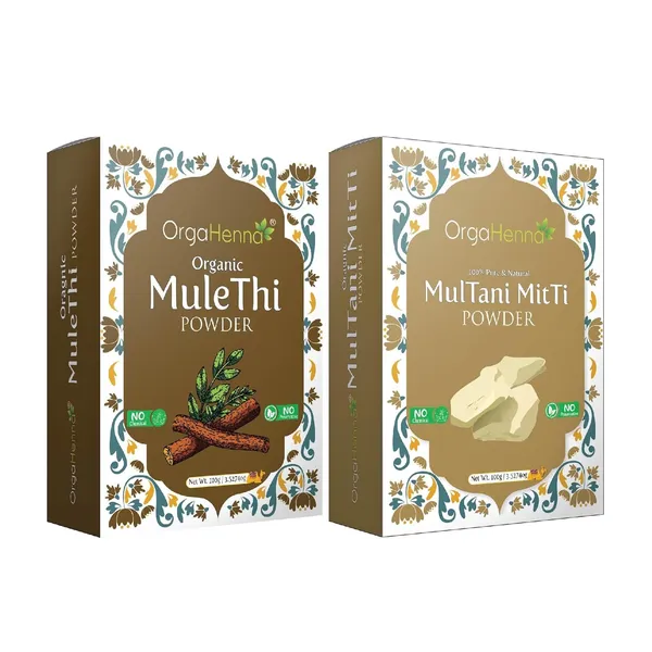 100%_Natural_&_Pure_|_Combo_of_2_|_Mulethi_&_Multani_Mitti_Powder_(2_x_100g)_|_Skin_Brightening,_Exfoliation_&_Deep_Hydration_|_Herbal_Face_Pack_for_Glowing_Skin