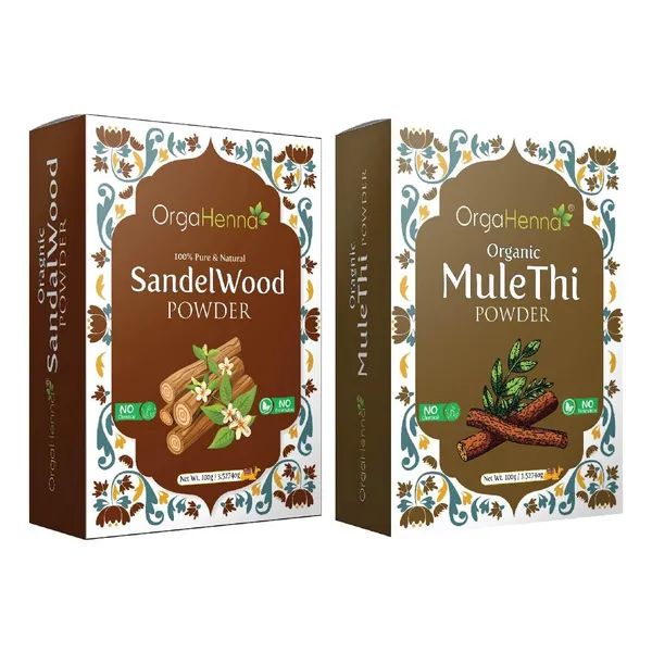 100%_Natural_&_Pure_|Combo_of_2|Sandelwood_and_Mulethi_Powder_(2x100g)_|Skincare_|_Skin_Soothing_&_Calming|_Skin_Hydration