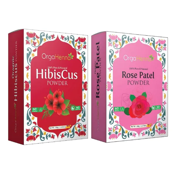 100%_Natural_&_Pure_|Hibiscus_and_Rose_Powder_(2X100G)_|Skin_Care_|Soothing_and_Calming|100%_Organic