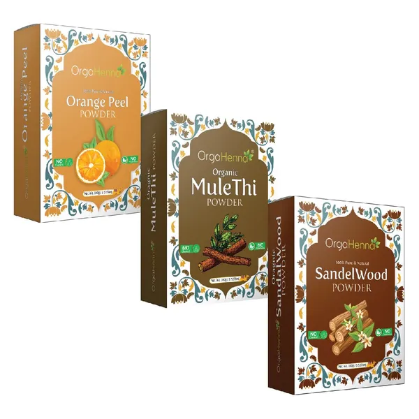100%_Natural_Pack_of_3_Combo_Face_Pack_Orange_Peel,_Mulethi_&_Sandelwood_(Chandan)_Powder_(3x100_gm)_|100%_Organic_|Gives_Radient_Skin_|Skin_Brightens