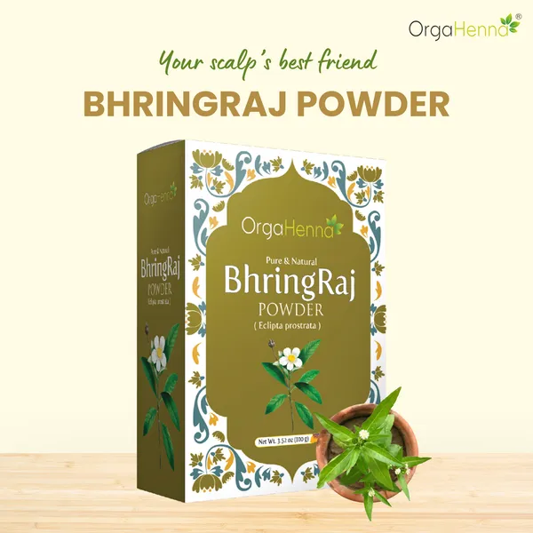 100%_Natural_Bhringraj_Powder_Hair_Pack_For_Unisex