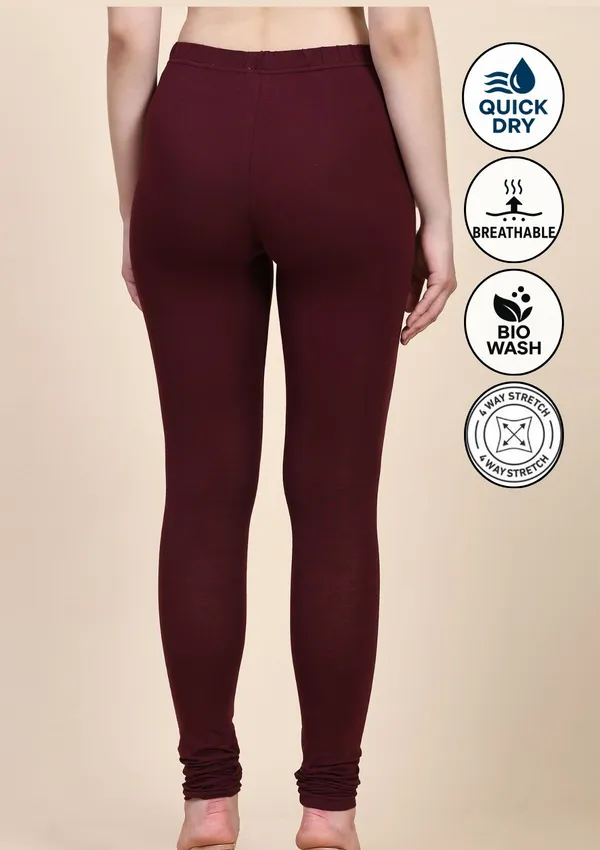 Pack_Of_5_Multicolor_Ultra_Soft_Cotton_Churidar_Leggings_For_Women