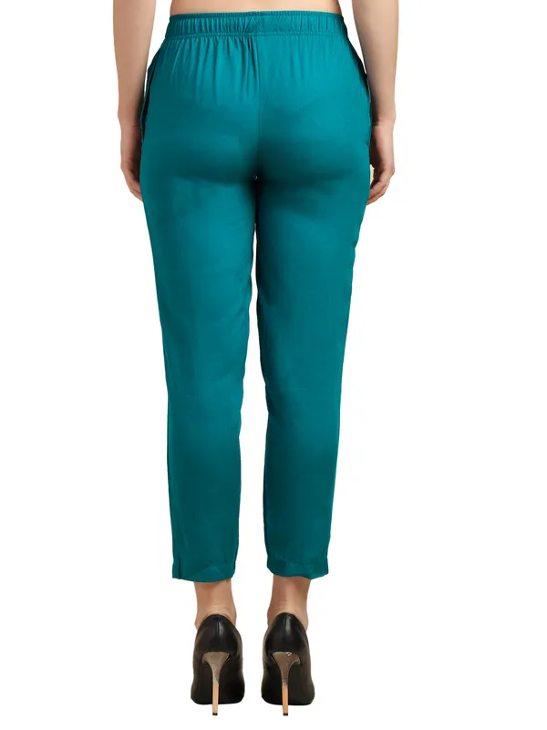 OUTFLITS_Women’s_Solid_Ankle-Length_Pants_|_Elastic_Waist_|_Straight_Fit_|_Comfortable_Daily_&_Office_Wear