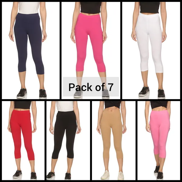 Pack_Of_7_Multicolor_Leggings_Capri_For_Women