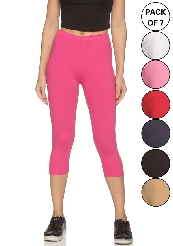 Pack_Of_7_Multicolor_Leggings_Capri_For_Women