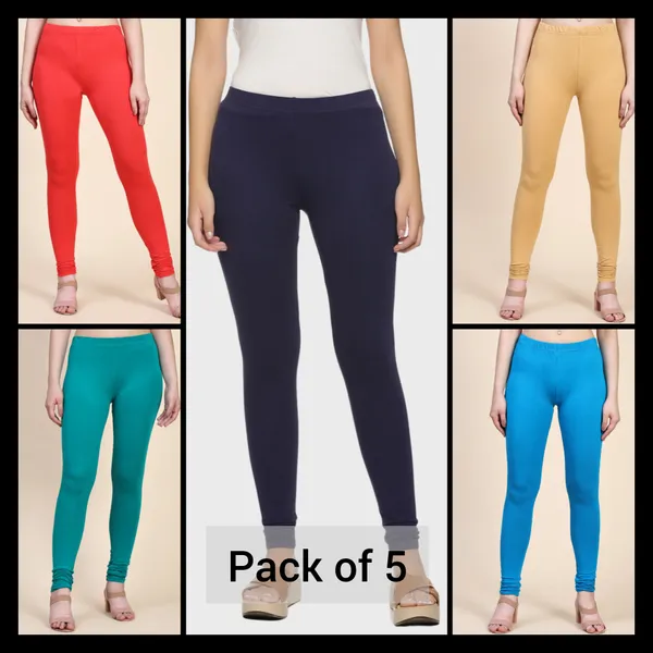Multicolor_Ultra_Soft_Cotton_Churidar_Leggings_For_Women_Pack_Of_5