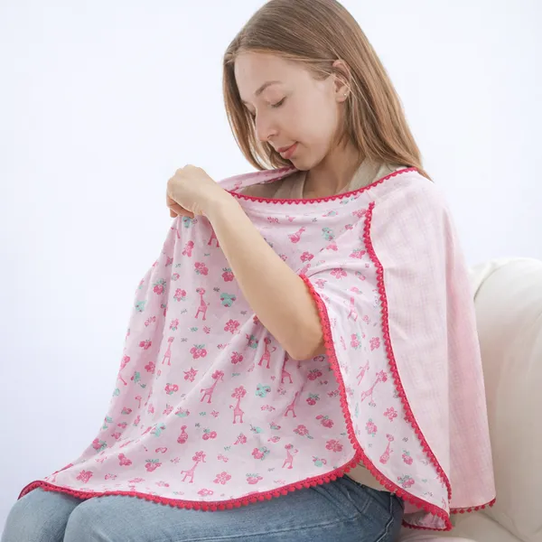 Pink_Giraffe_&_White_dots_Poncho_Dual_For_Kids