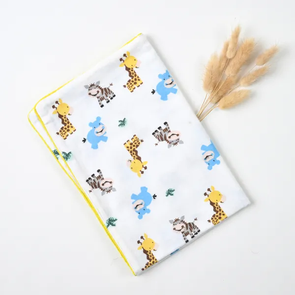 White_Elegant_Cotton_Jungle_Pattern_Changing_Mat_For_Kids_(Pack_Of_2)
