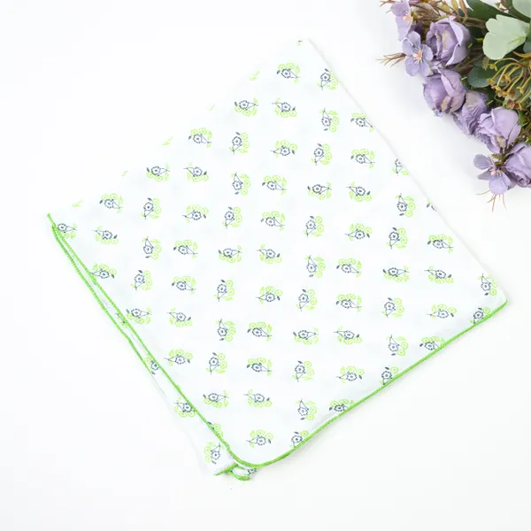 Green_Elegant_Cotton_Floral_Pattern_Swaddle_For_Kids