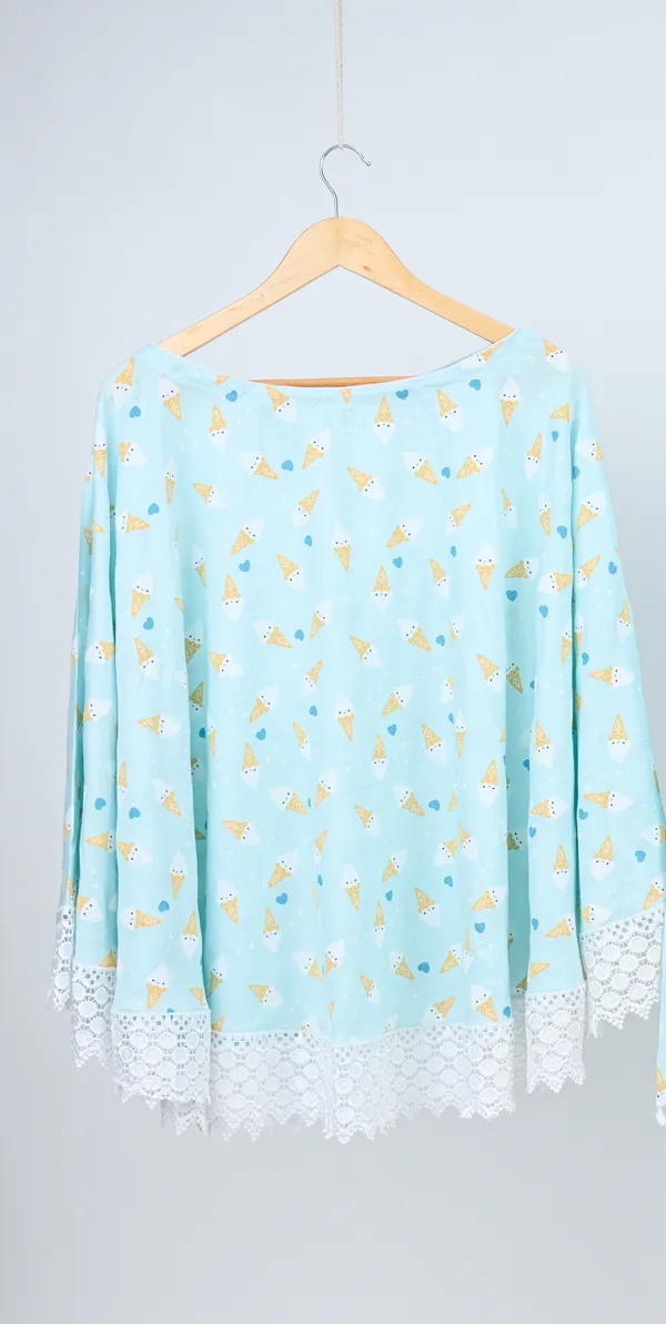 Blue_Elegant_Rayon_Ice_Cream_Pattern_Poncho_Single