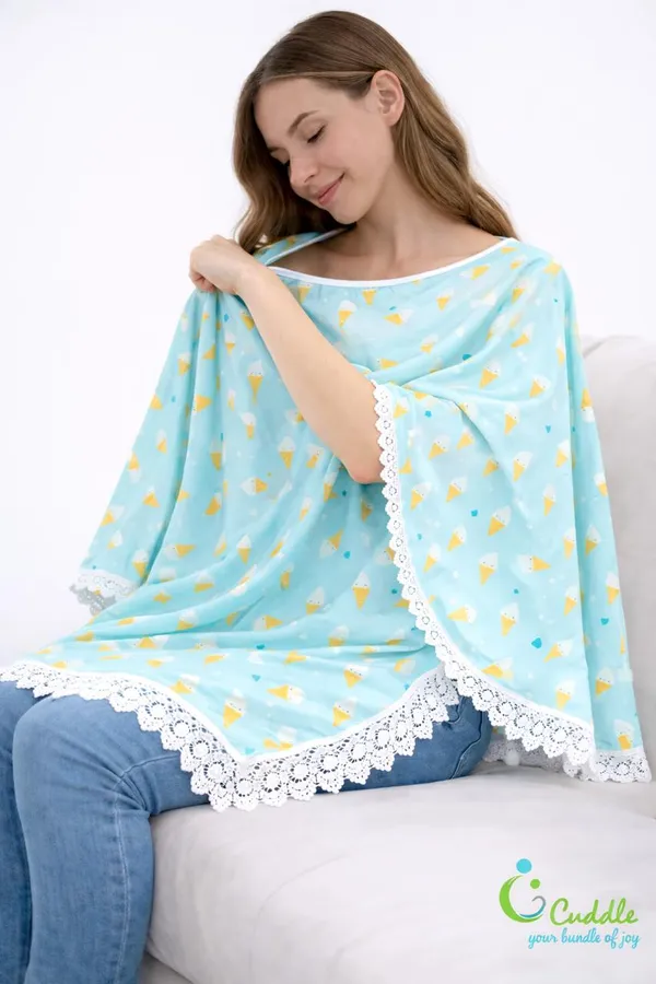 Blue_Elegant_Rayon_Ice_Cream_Pattern_Poncho_Single