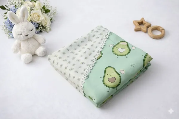 Avocado_&_Green_Floral_Poncho_Dual_For_Kids