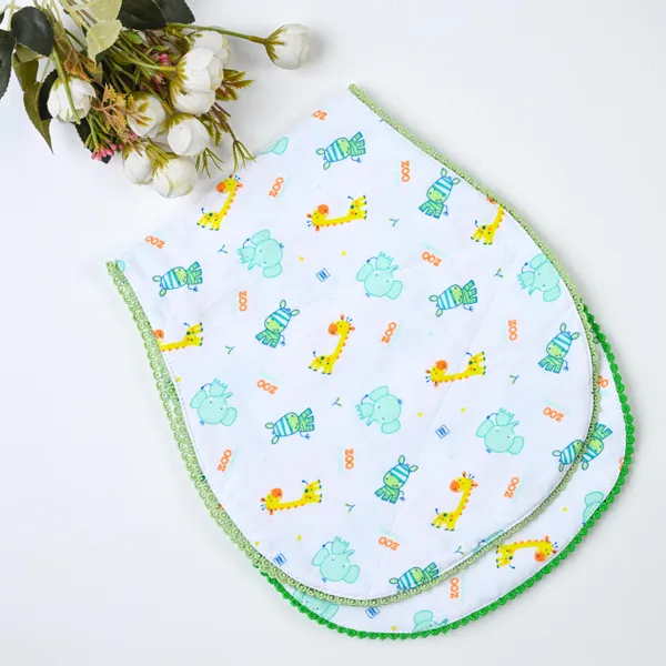 Elegant_Cotton_Zoo_Pattern_Burp_And_Bib_For_Kids
