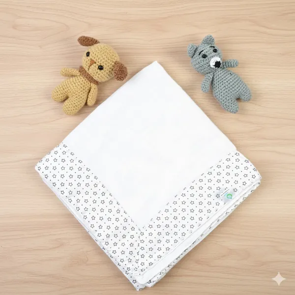 Black_Elegant_Muslin_Black_Star_Pattern_Swaddle_For_Kids