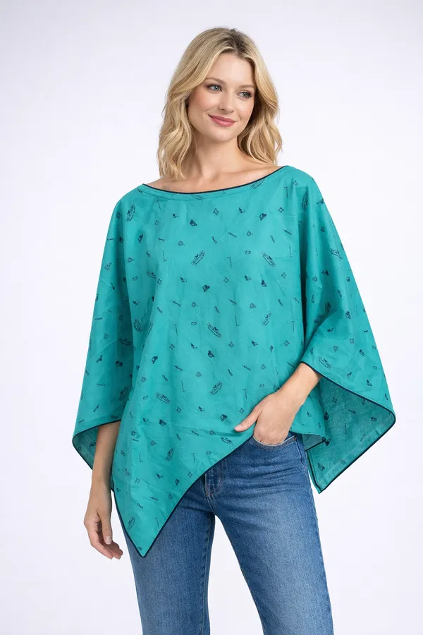 Green_Hat_Poncho_Single_For_Kids