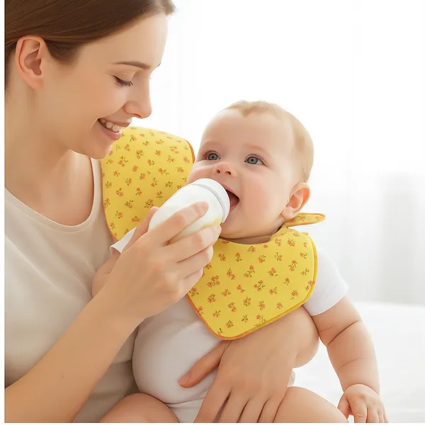 Yellow_&_Red_Cotton_Burp_And_Bib_For_Kids