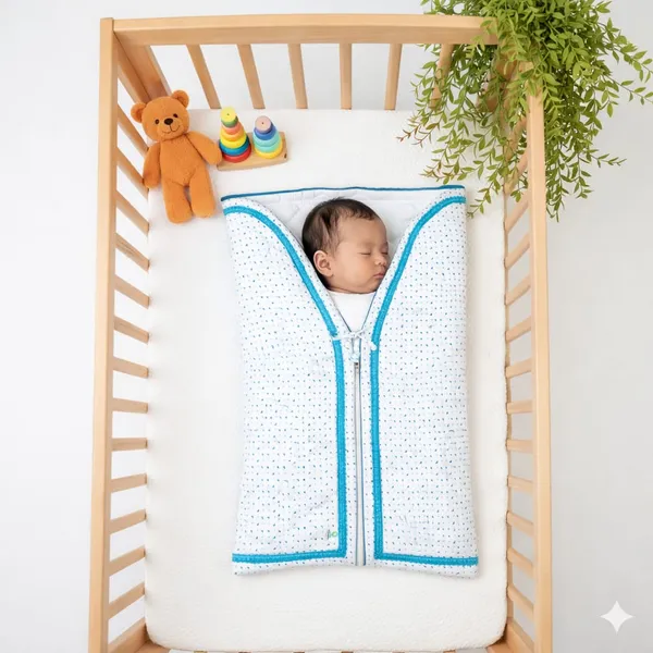 Blue_Elegant_Cotton_Hearts_Pattern_Sleeping_Bag_For_Kids