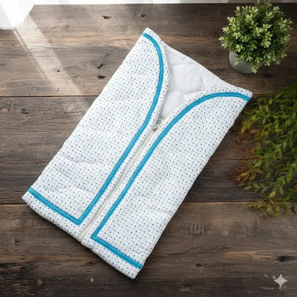 Blue_Elegant_Cotton_Hearts_Pattern_Sleeping_Bag_For_Kids
