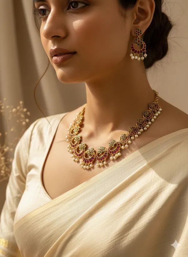 High_Gold_Pleated_Temple_Set_For_Woman
