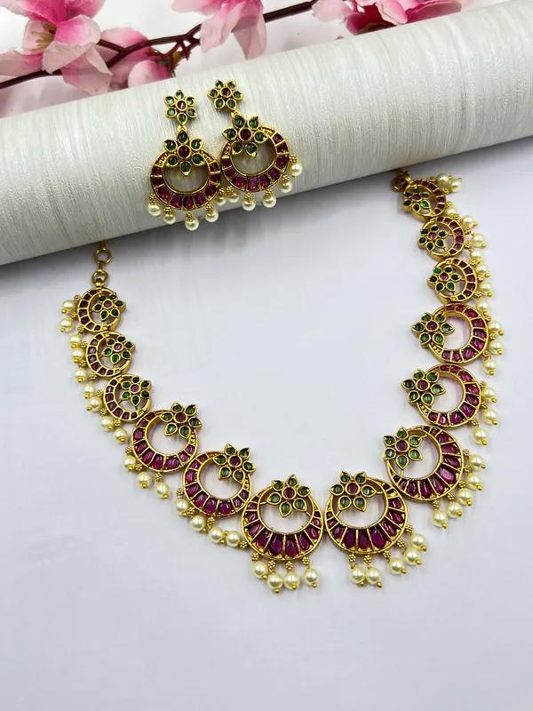 High_Gold_Pleated_Temple_Set_For_Woman
