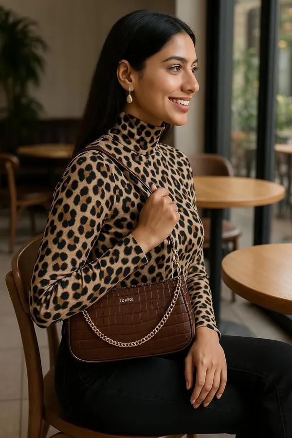 Dark_Brown_Faux_Leather_Premium_Shoulder_Bag_For_Women