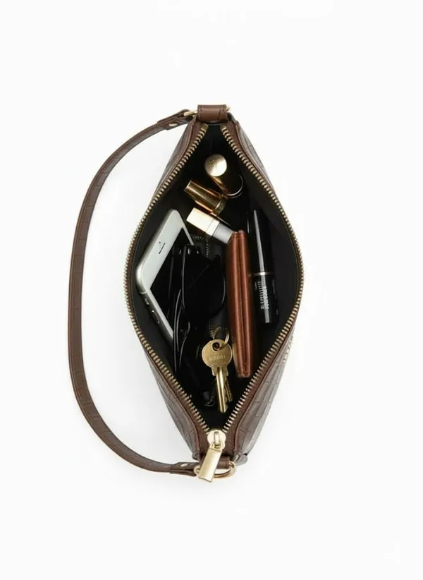 Dark_Brown_Faux_Leather_Premium_Shoulder_Bag_For_Women
