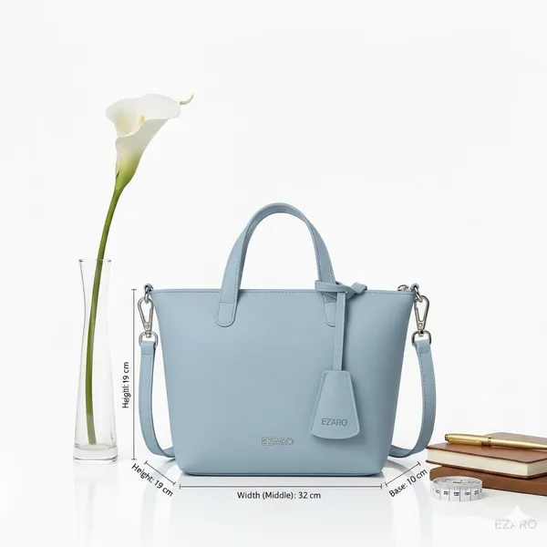 Sky_Blue_Faux_Leather_Premium_Shoulder_Bag_For_Women