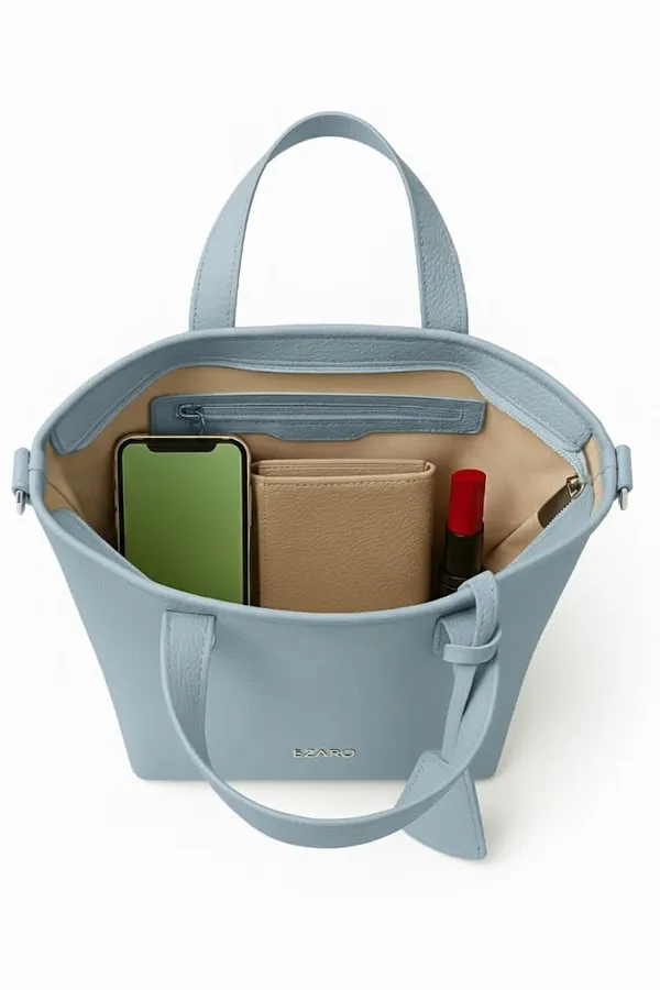 Sky_Blue_Faux_Leather_Premium_Shoulder_Bag_For_Women