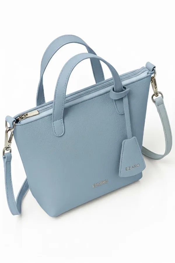 Sky_Blue_Faux_Leather_Premium_Shoulder_Bag_For_Women