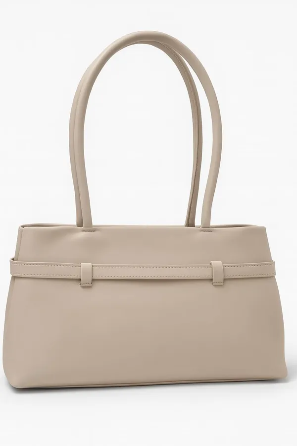 Beige_Faux_Leather_Premium_Shoulder_Bag_For_Women