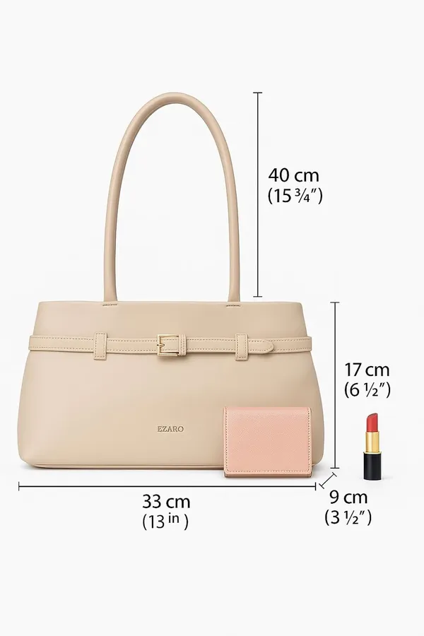 Beige_Faux_Leather_Premium_Shoulder_Bag_For_Women
