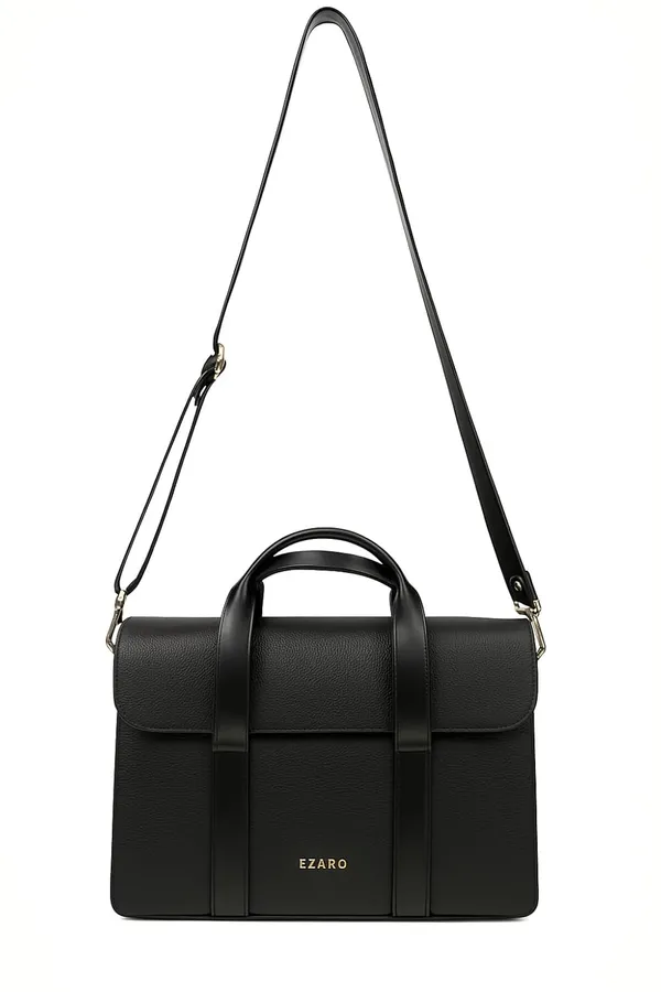 Black_Faux_Leather_Premium_Laptop_Bag_For_Women