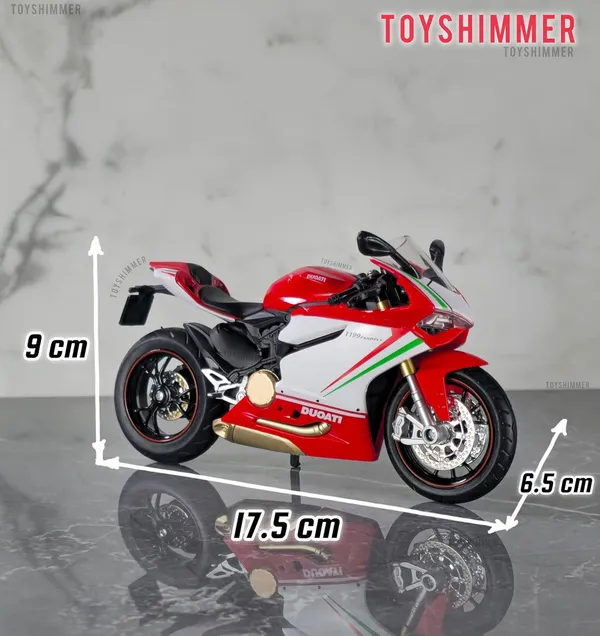 White_Red_Ducati_1199_Superleggera_Superbike_Sporty_Diecast_Motorcycle_Model,_Light_&_Sound_Function,1:12_Scale