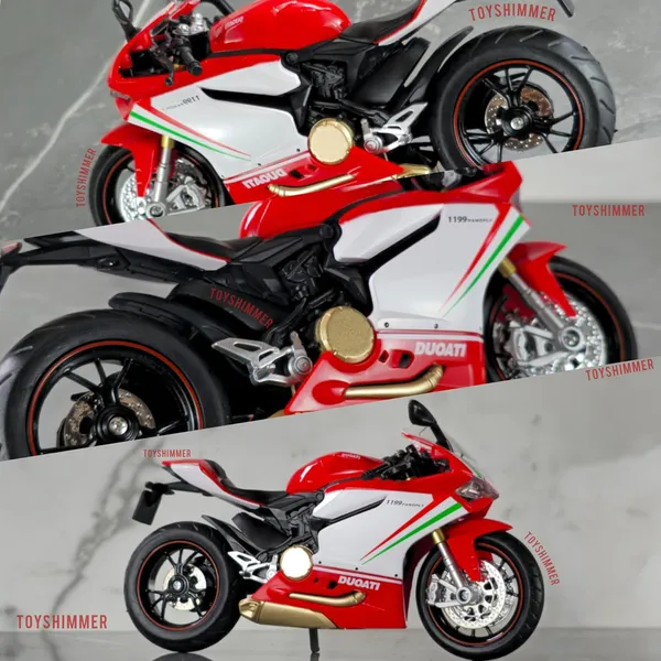White_Red_Ducati_1199_Superleggera_Superbike_Sporty_Diecast_Motorcycle_Model,_Light_&_Sound_Function,1:12_Scale