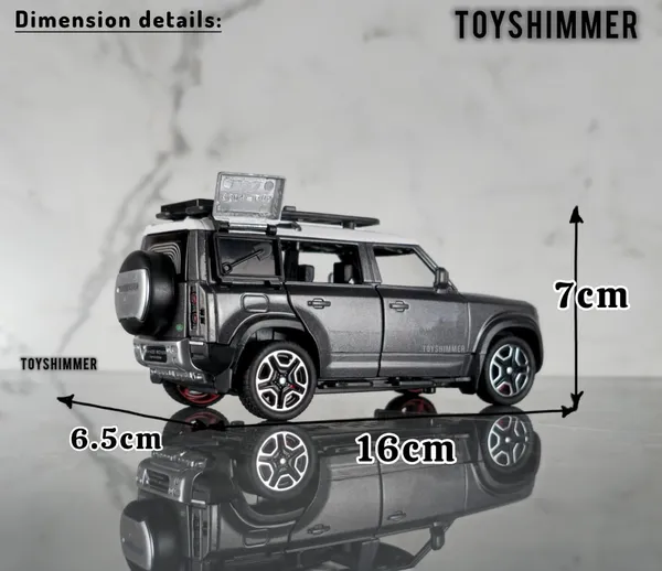Toyshimmer_Range_Rover_Defender_1:32_Scale_Model_Car_Exclusive_Alloy_Metal_Pull_Back_Die-cast_Car_Metal_Pullback_Toy_car_with_Openable_Doors_&_Light_Music_Best_Gifts_Toys_Kids